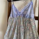 Victoria's Secret NWOT Victoria’s Secret purple lace & pastel print mesh slip dress Photo 1