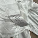 FATE. White Linen Blend Jogger Size Large Relaxed Cargo Pockets Lined Upper Photo 5