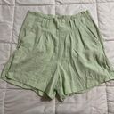 Abercrombie & Fitch Linen Mint Green Shorts Photo 0