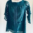 Society Girl  green lace top size Large Photo 1