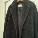 Oak + Fort Black Teddy Coat XS Photo 0