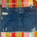 Roxy  3 Button Fly  Denim Mini Skirt Size 7 Photo 0