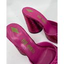 ATTICO Devon Fuchsia Mule Heel Pink Glitter Sparkle 38.5 NEW Size 7.5 Photo 2