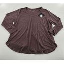 Ava & Viv  Womens Plus Size 3X Long Sleeve V-Neck Dark Taupe Shirt Photo 0