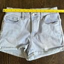 PacSun  Women’s The Shortie High Rise Jean Shorts Light Wash Blue Denim Size 27 Photo 3