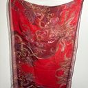 Elizabetta 100% Silk Scarf From Italy 59”x18”. 108 Red Photo 0