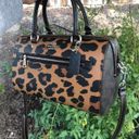 Coach Signature Canvas Rowan Satchel With Leopard Print Photo 6