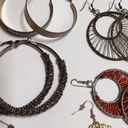 Dress Up Lot Of 11 Women's Costume  Earrings Mostly Metal Photo 3