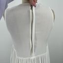 Vince  Shirred Sleeveless Tiered Midi Long Dress in Off White Size XS Photo 7