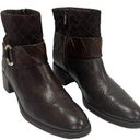 Brighton  Johnny Women’s  Brown Woven Leather Booties Size 10 M Photo 0