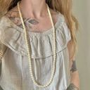 American Vintage Vintage “Georgette” Peachy Pink Long Pearl Necklace 36” Classic Femme Elegant Photo 10