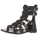 Zadig & Voltaire  Capri Crush Black Leather Gladiator Sandals Size 38 Photo 0