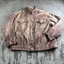 Free People  Womens Jacket Size M/L Trucker Velour Heavy Unique Boho Retro Lined Photo 0