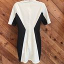 Ellison 🆕  v neck short sleeve mini dress white black stretchy medium Photo 1