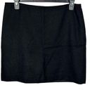 The Moon Boden British Tweed By Black Zip Up Wool Mini Skirt Size 12R Photo 0