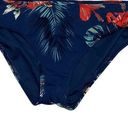 Roxy  Blue Tropical Hawaiian Floral Swim Bathing Suit Bottoms Women's Size Large Photo 0