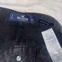 Hollister Black High Rise Ripped Denim Skirt Size 3 Photo 4