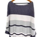 Barefoot Dreams  Grey Striped Ocean Breeze Poncho Photo 3