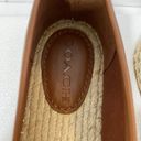 Coach NWOT  Carson Espadrille Loafers Women's 9.5 Khaki/Saddle Flats Logo Tassels Photo 13