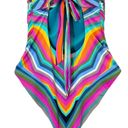 Trina Turk NWT  Louvre Striped High-Neck Reversible One-Piece Swimsuit Size 10 Photo 13