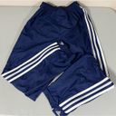 Adidas Navy Blue White 3-Stripe Zipper Windbreaker Track Pants Sweats Sweatpants Bottoms Size M 🧿 Photo 4