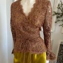 Chetta B  Gold Lace Wrap Going Out Top or Jacket in size 10 Photo 3