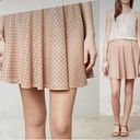 Sunday in Brooklyn Anthropologie  Laser Cut Astral Swing Skirt Blush Pink Photo 1