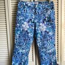 Nine West  Jeans Chrystie Capris Blue Patterned Crop Pants Capri pants Photo 0