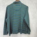 LL Bean sweatshirt 1X blue striped full zip cotton outdoors gorpcore hiking Photo 4