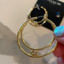 Coach  Gold Toned Hoop Earrings - NEW✨ Photo 3