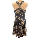 Ralph Lauren Size 8 blue floral 100% silk sleeveless dress cocktail date night Photo 1