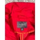 Cole Haan  Women’s S Hooded Packable Water Resistant Raincoat Jacket Red Travel Photo 2