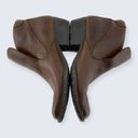 Born Shoes Born Rachelle Dark Brown Chocolate Leather Tongue 2" Block Heel Ankle Boot 10 Photo 5