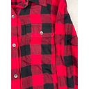 CHAPS ‎ Shirt Womens Small Red Buffalo Plaid Button Down Long Sleeve Photo 7