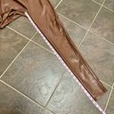 Naked Wardrobe NEW  Drip V-Waist Faux Leather Leggings Pants Brown Small S NWT Photo 10