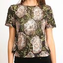 Endless Rose  Sequin and Mesh Floral Crop top Photo 0