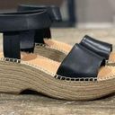 Frye  & Co Amber Espadrille Wedge Sandals Wedge Ankle Strap Black Shoe Photo 0