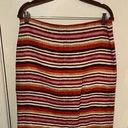 Talbots  Multicolor Stripe Linen Pencil Skirt Size 6 Photo 0