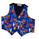 Basic Editions  Vintage Plus Halloween Witch Pumpkin Printed Vest Photo 0