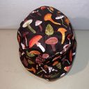 None Mushroom & Leaf Bucket Hat Brown & Black Reversible Fits Like An Adult Medium Photo 1