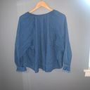 Splendid NWT  blue chambray peasant top Photo 5