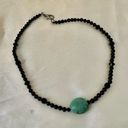 Onyx  and turquoise choker necklace Photo 2
