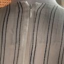 Dex White with Black Pinstripe Lace Up Romper Size M Photo 7