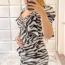 NEW THE ATTICO PAT ZEBRA PRINT MINI DRESS Size M Photo 5