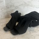 Steve Madden  Beverly black open toe thigh high sheer heel boots size 8.5 M Photo 4