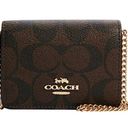 Coach NWT  Mini Wallet On A Chain In Signature Canvas Photo 0