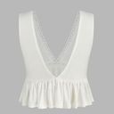 Cider  V Neck Lace Ruffle Crop Top Nwt Women’s Size S B39 Photo 1