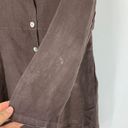 Bryn Walker  Women's Size L Linen Button Front Shirt Long Sleeve Brown *FLAWS Photo 5