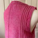 Sigrid Olsen  - 100% Linen Pink Sleeveless Dress With Pockets - Size SMALL Photo 6