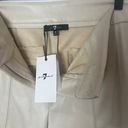 7 For All Mankind Cream Faux Leather Wide Leg Pants Photo 3